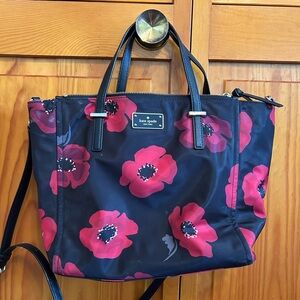 Kate Spade Black and Pink Floral Tote